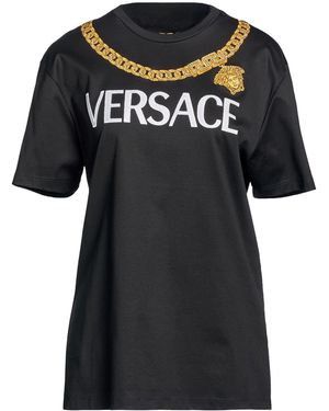 Versace T-Shirt Cotton, Viscose, Glass - Black