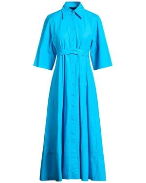 SEVENTY VENEZIA Azure Midi Dress Cotton - Blue