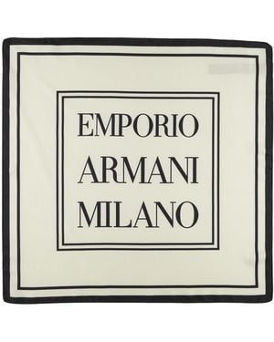 Emporio Armani Scarf Silk - White