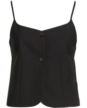 THE GARMENT Top Polyester, Wool, Elastane, Cotton - Black
