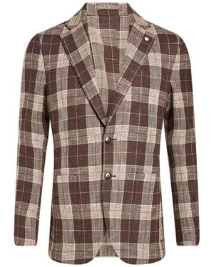 L.B.M. 1911 Chocolate Blazer Cotton, Linen, Silk - Brown