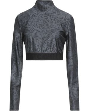 Just Cavalli Charcoal T-Shirt Polyester, Elastane - Grey