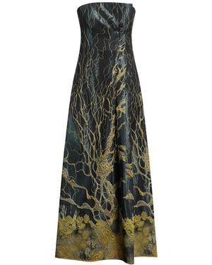 Alberta Ferretti Maxi Dress Polyester, Silk, Polyamide - Green
