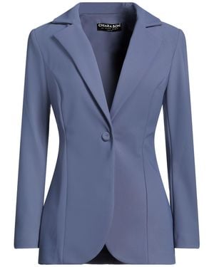 La Petite Robe Di Chiara Boni Slate Blazer Polyamide, Elastane - Blue