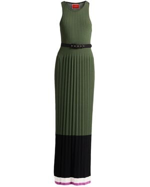 La DoubleJ Military Maxi Dress Viscose, Elastane - Green