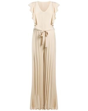 Rinascimento Ivory Jumpsuit Polyester, Elastane - Natural
