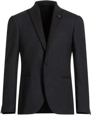Lardini Per Nugnes Dal 1920 Blazer Wool, Elastane - Black