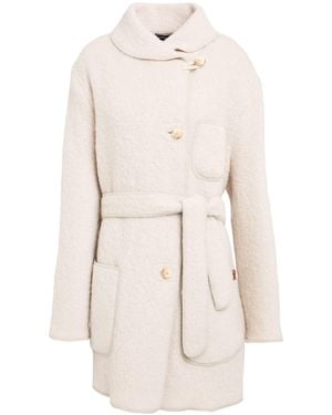 Emporio Armani Coat Virgin Wool, Mohair Wool, Alpaca Wool, Polyamide - Natural