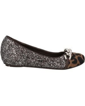 Sgn Giancarlo Paoli Lead Ballet Flats Leather - Grey