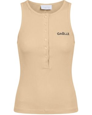 Gaelle Paris Tank Top Cotton, Elastane - Natural