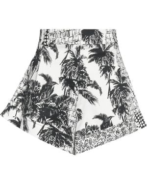 Giulia N Couture Shorts & Bermuda Shorts Cotton, Elastane - White