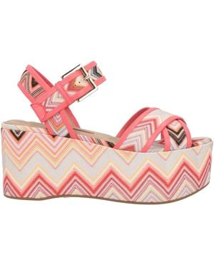 Missoni Sandals Textile Fibers, Leather - Pink