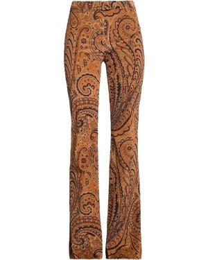 Etro Trousers Cotton, Elastane - Brown