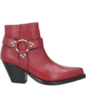 Sonora Boots Ankle Boots Leather - Red