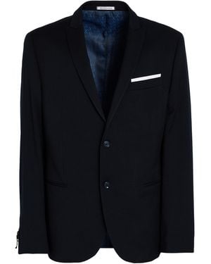 Daniele Alessandrini Blazer Polyester, Viscose, Elastane - Blue