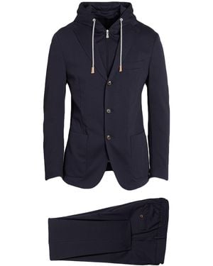 Eleventy Suit Cotton, Polyester - Blue