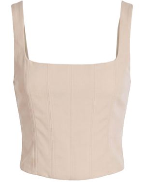 SIMONA CORSELLINI Top Polyester, Viscose, Elastane - White