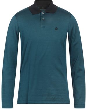 dunhill Deep Polo Shirt Cotton, Mulberry Silk - Blue