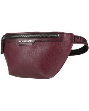 Michael Kors Burgundy Belt Bag Leather - Purple
