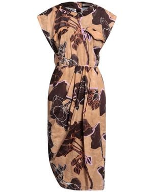 Tela Midi Dress Cotton - Brown