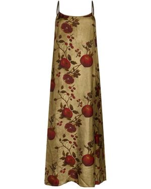 Uma Wang Midi Dress Viscose, Cupro - Natural