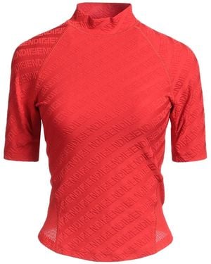 Fendi T-Shirt Polyamide, Elastane - Red