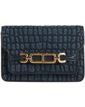 Tom Ford Handbag Cotton, Cow Leather, Brass - Blue