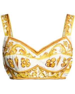 Dolce & Gabbana Top Cotton, Polyamide, Viscose, Elastane - Metallic