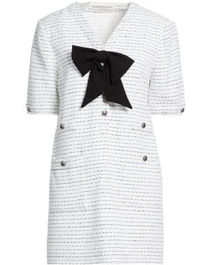 Alessandra Rich Mini Dress Polyamide, Cotton, Polyester, Virgin Wool, Elastane - White
