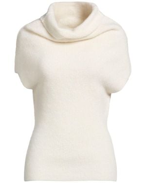 Rick Owens Ivory Turtleneck Alpaca Wool, Polyamide, Wool, Elastane - White