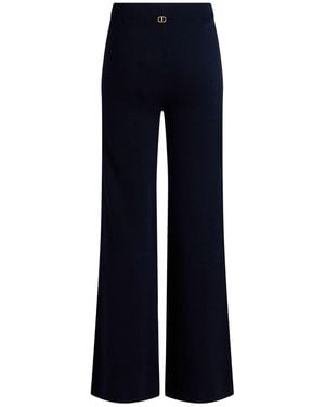 Twinset Pants Wool, Viscose, Polyamide, Cashmere - Blue