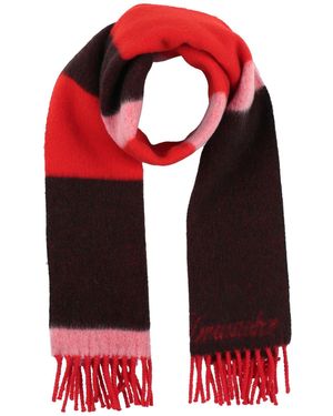 Drumohr Burgundy Scarf Wool - Red