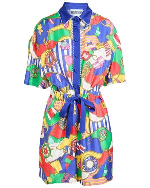 Moschino Playsuit Silk - Blue
