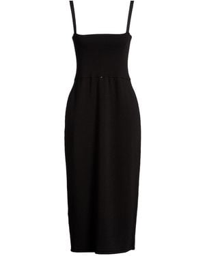 Sportmax Midi Dress Virgin Wool, Polyamide, Elastane - Black