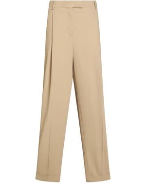 Ferragamo Pants Virgin Wool - Natural