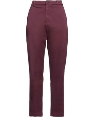 Pence Mauve Trousers Cotton, Elastane - Purple