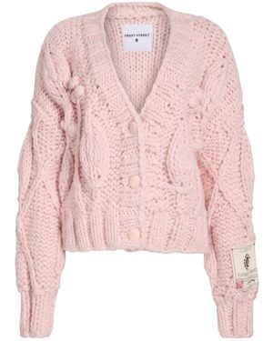 FRONT STREET 8 Light Cardigan Wool, Mohair Wool - Pink