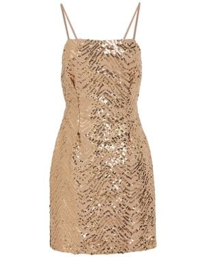 Haveone Mini Dress Viscose, Polyester, Linen, Cotton - Natural
