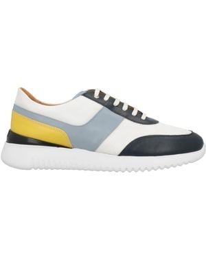 Testoni Sky Trainers Calfskin, Textile Fibres - Blue