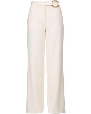 SIMONA CORSELLINI Ivory Pants Polyester, Elastane - White