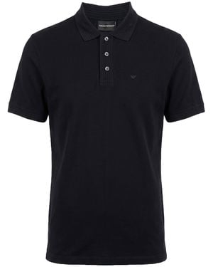 Emporio Armani Midnight Polo Shirt Cotton - Black