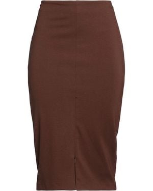 Pinko Chocolate Midi Skirt Viscose, Nylon, Elastane - Brown