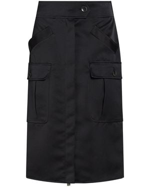 Eleventy Midi Skirt Polyester - Black