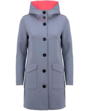 La Fille Des Fleurs Overcoat & Trench Coat Polyamide, Elastane - Blue