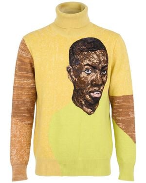 Dior Turtleneck Cashmere, Wool - Yellow
