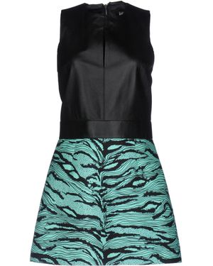 Fausto Puglisi Mini Dress Lambskin, Silk - Green