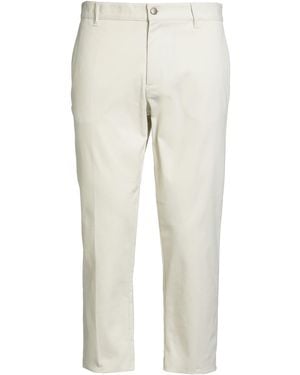 MARSĒM Collection Ivory Pants Cotton, Elastane - Natural