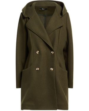 Siste's Military Coat Polyester, Wool - Green
