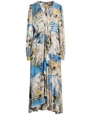 ODEEH Maxi Dress Viscose, Elastane - Blue