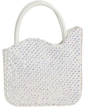 Le Silla Handbag Leather, Textile Fibres - White